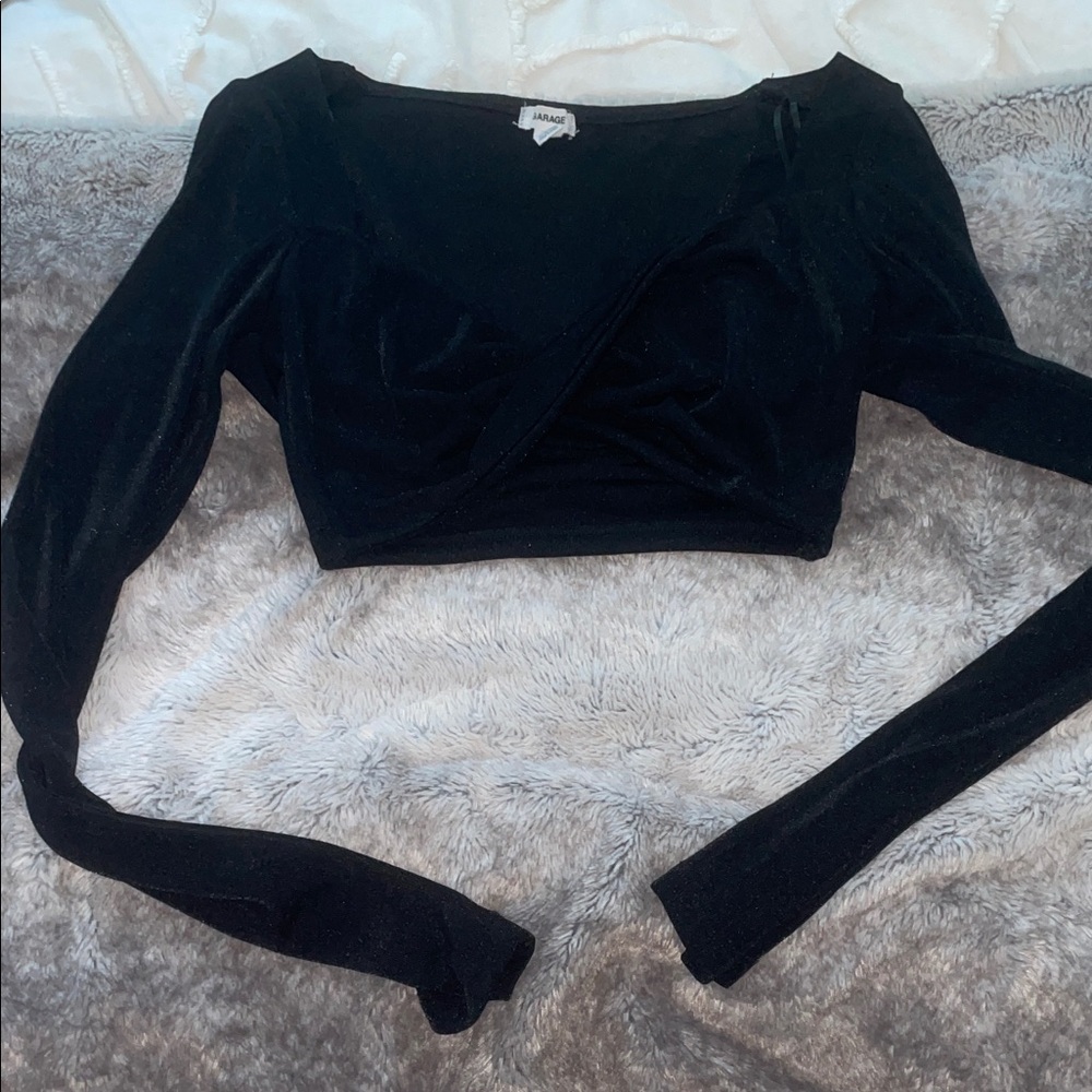 Garage twist front crop top